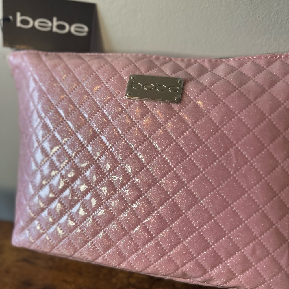 bebe Pink Quilted Cosmetic Bag - Picture 3 of 7